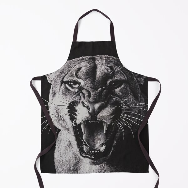 Item preview, Black and white pencil drawing of a mountain lion designed and sold by Pencil-Art.