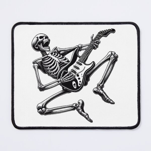 Item preview, Rock Until You Drop: Skeleton Guitarist in Action. designed and sold by Linework Studio.