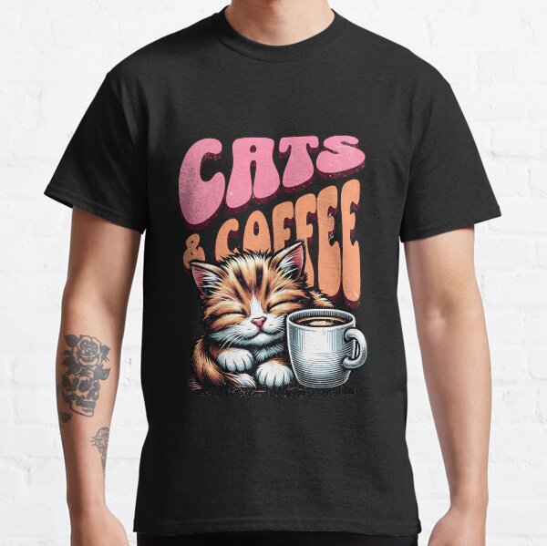 Item preview, Relaxing with Cats and Coffee – The Perfect Combo for a Cozy, Caffeine-Fueled Morning designed and sold by PixelPawsDesign.