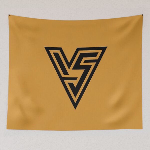 Item preview, a black and orange logo with the word vs on it designed and sold by Omar-mo24.
