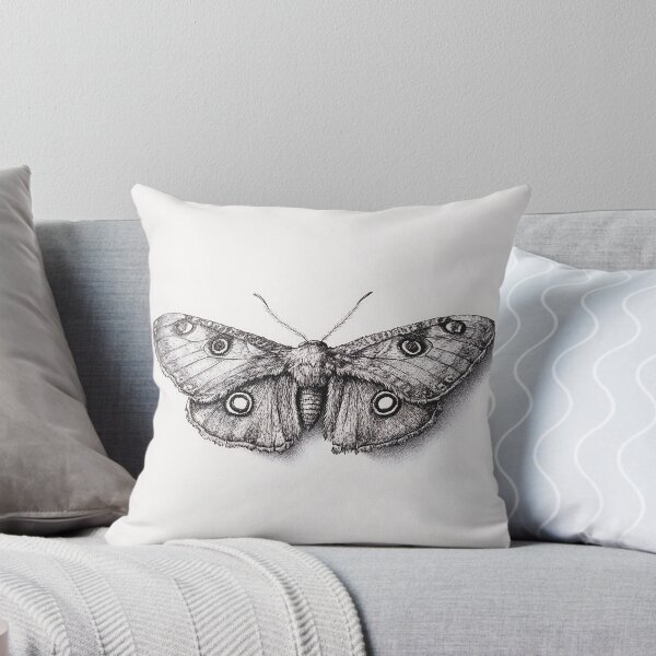 Item preview, Black and white moth pencil drawing designed and sold by Pencil-Art.