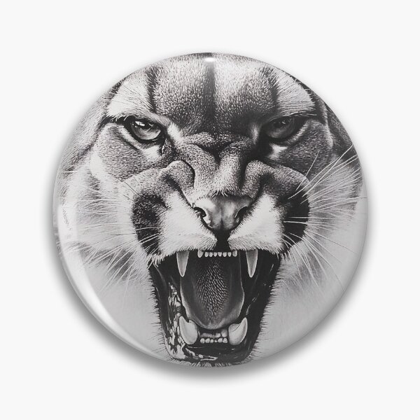 Item preview, Black and white pencil drawing of a mountain lion designed and sold by Pencil-Art.