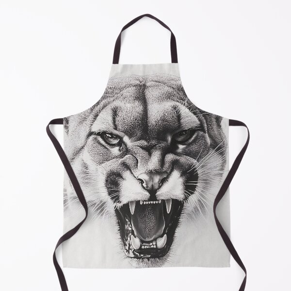 Item preview, Black and white pencil drawing of a mountain lion designed and sold by Pencil-Art.