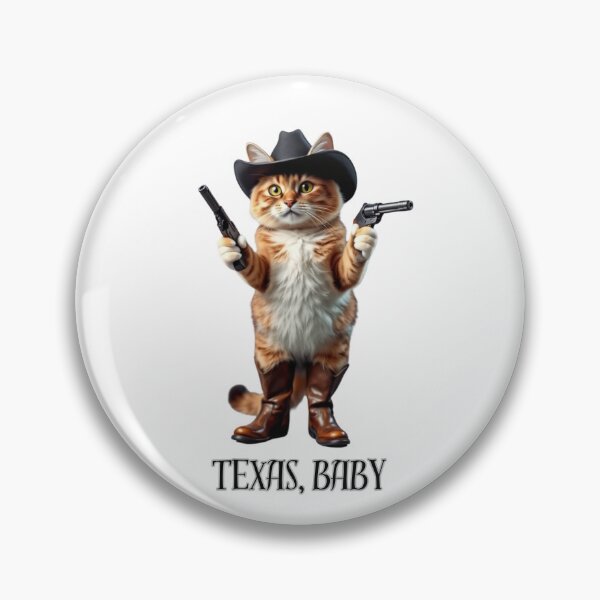Item preview, Cowboy cat with cowboy hat and boots and two guns designed and sold by GinnyGi.