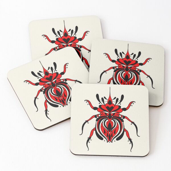 Item preview, Stunning Horn Beetle Artwork | Fine Line Design Meets Hungarian Culture   designed and sold by susyrdesign.