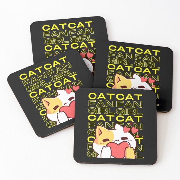 Item preview, Feline Fan Girl Kawaii I Heart Cats  designed and sold by Renata Illustrata.