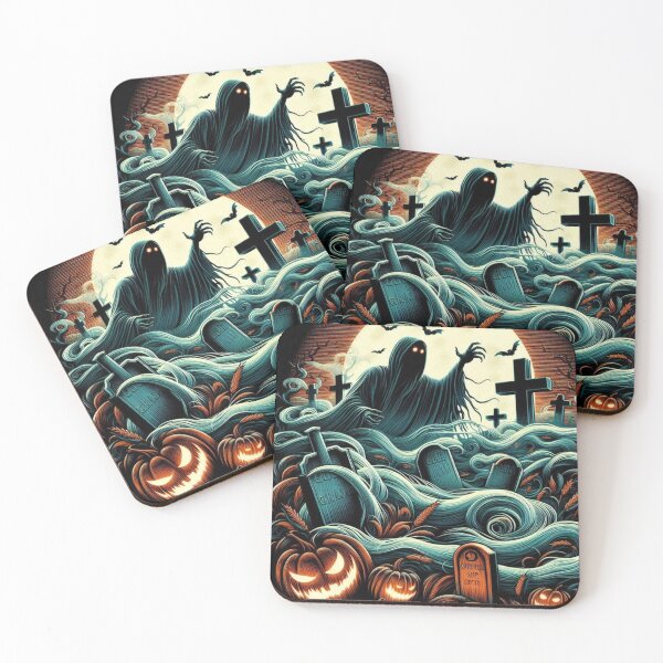 Item preview, Holloween- the Ghost moving Though a Cemetry. designed and sold by Mauricedm71.
