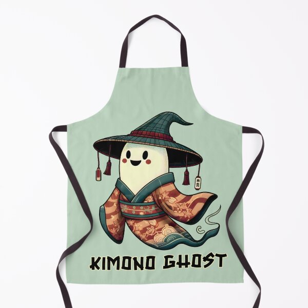 Item preview, Kimono ghost Happy halloween  designed and sold by Kira's Hub.