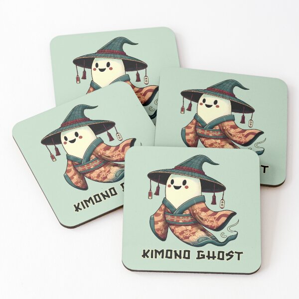 Item preview, Kimono ghost Happy halloween  designed and sold by Kira's Hub.