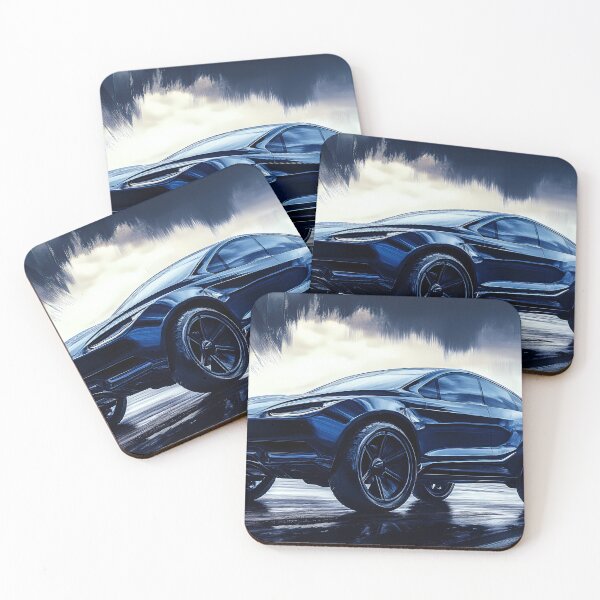 Item preview, 2035 Tesla SUV Concept Design III  -  Pop Art Painting designed and sold by AutoPopStudio.