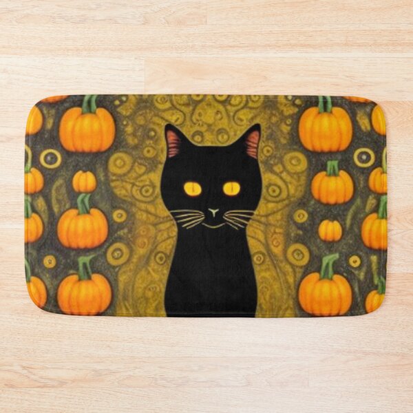 Item preview, Halloween Black Cat & Pumpkins  designed and sold by TheDarkWardrobe.