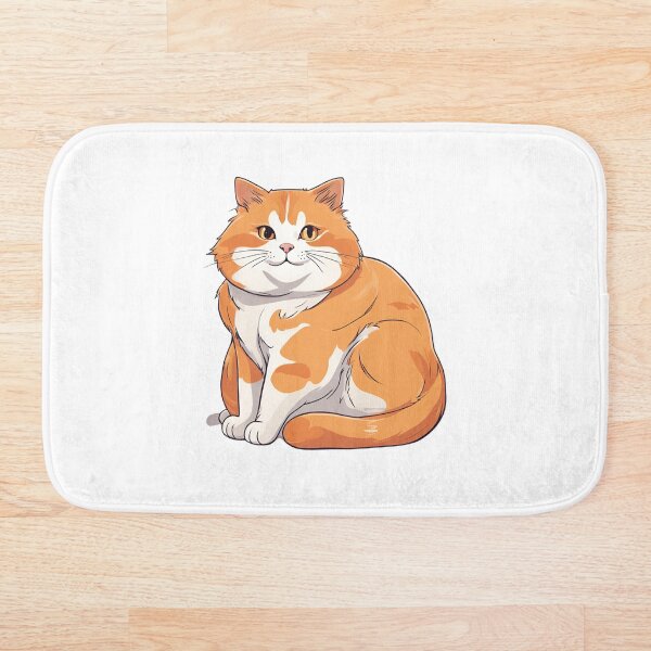 Aperçu de l'œuvre Autocollant gros chat orange créée et vendue par FlawlessDraft.