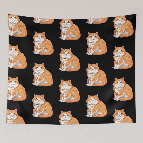 Item preview, Chunky orange cat sticker designed and sold by FlawlessDraft.