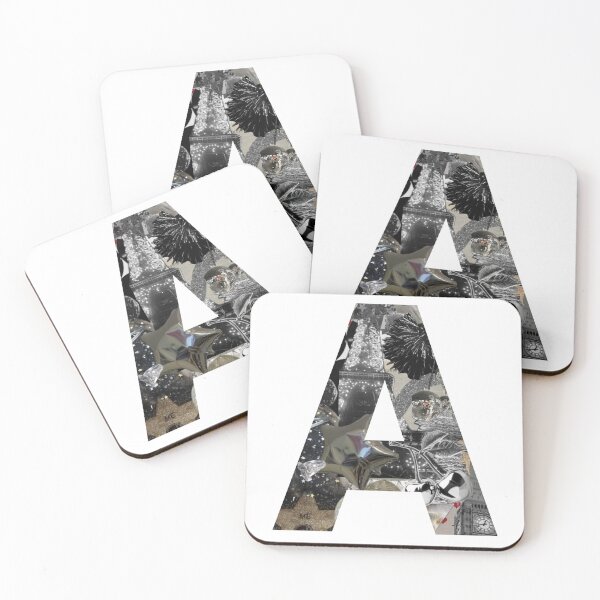 Item preview, Letter A Silver Star Collage Preppy designed and sold by dormsanddoodles.