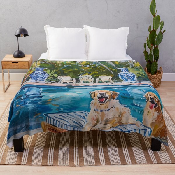 Item preview, Labrador Retrievers at Florida Swimming Pool designed and sold by SophieClimaArt.