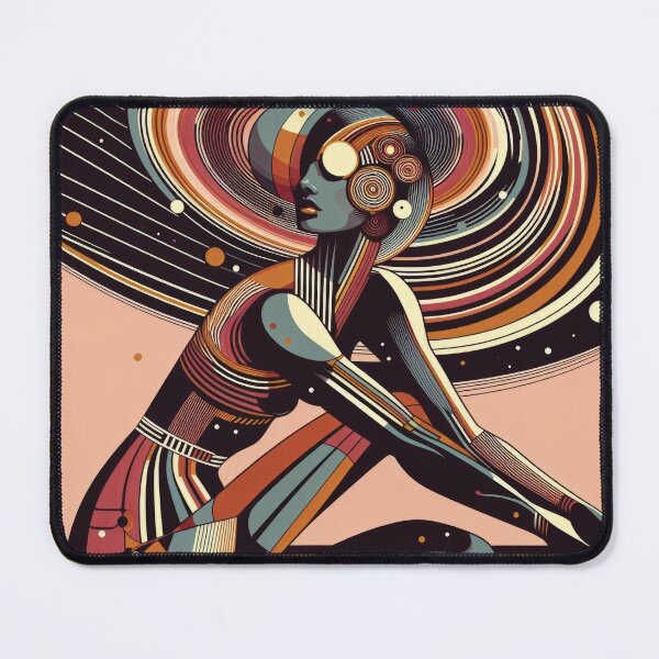 Item preview, Retrofuturistic astral girl with her head in the galaxy designed and sold by yearmoe.
