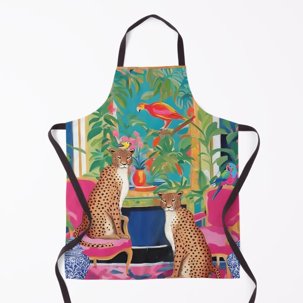 Item preview, Two cheetahs in chinoiserie interior designed and sold by SophieClimaArt.