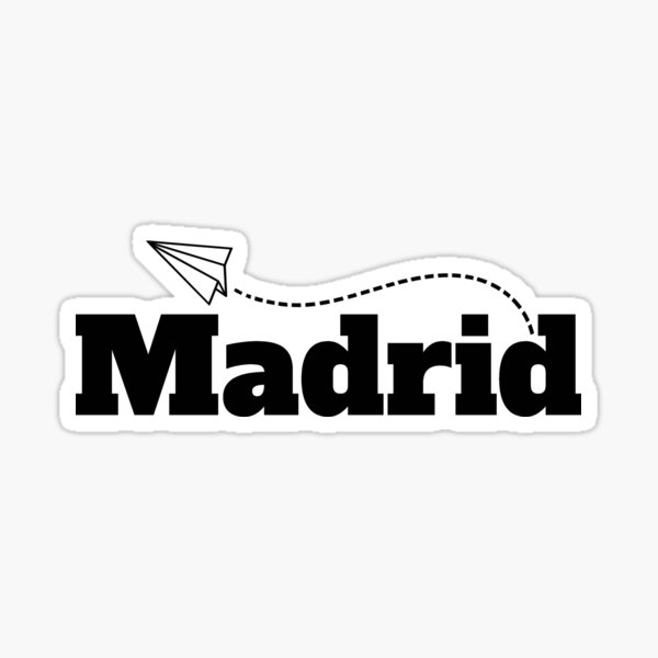 Madrid Travel Luggage Bumper Sticker