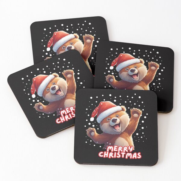 Item preview, Christmas bear Merry Christmas Cat Animals Bear designed and sold by Design_Your_Day.
