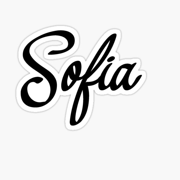 Sofia Name Stickers Redbubble