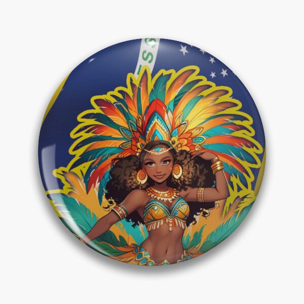 Item preview, Brazilian samba dancer carnival illustration designed and sold by La Loca.