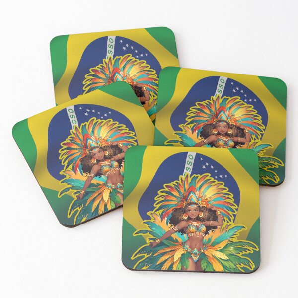 Item preview, Brazilian samba dancer carnival illustration designed and sold by La Loca.