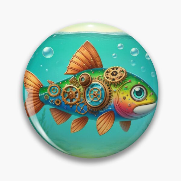 Item preview, Steampunk Brook Trout designed and sold by Sillytoe.
