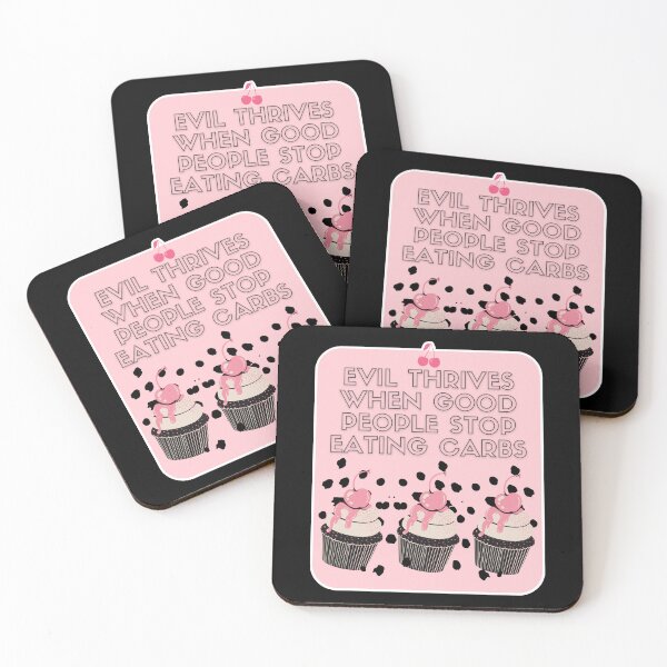 Item preview, Carbs Are Not Evil Cherry Cupcakes designed and sold by Renata Illustrata.