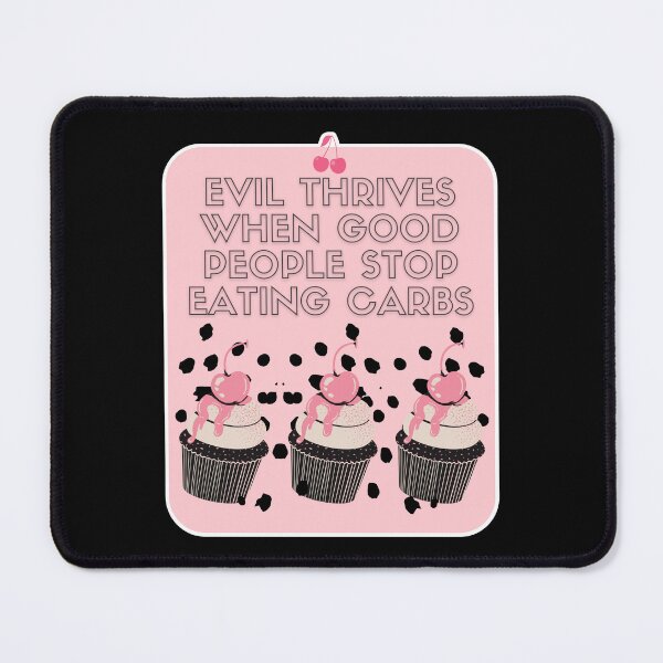 Item preview, Carbs Are Not Evil Cherry Cupcakes designed and sold by Renata Illustrata.