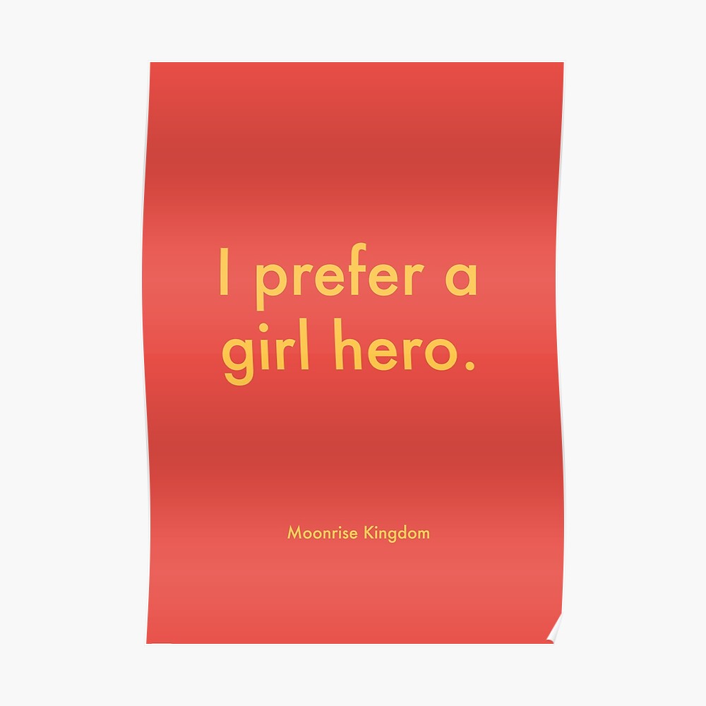 Sticker Je Prefere Un Heros De Fille Wes Andeson Citation Moonrise Kingdom Par Rowleyandelm Redbubble