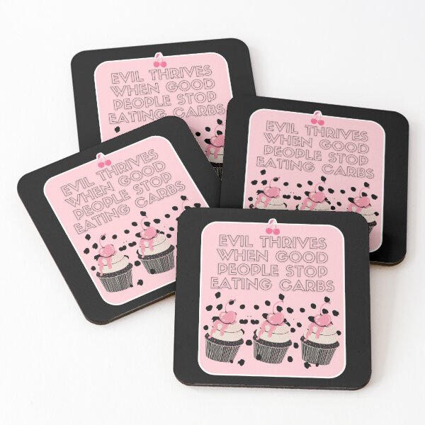 Item preview, Carbs Are Not Evil Cherry Cupcakes designed and sold by Renata Illustrata.