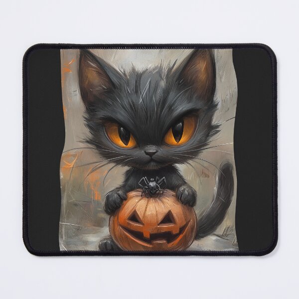 Item preview, Cute Halloween Kitty with Pumpkin designed and sold by sheprint.