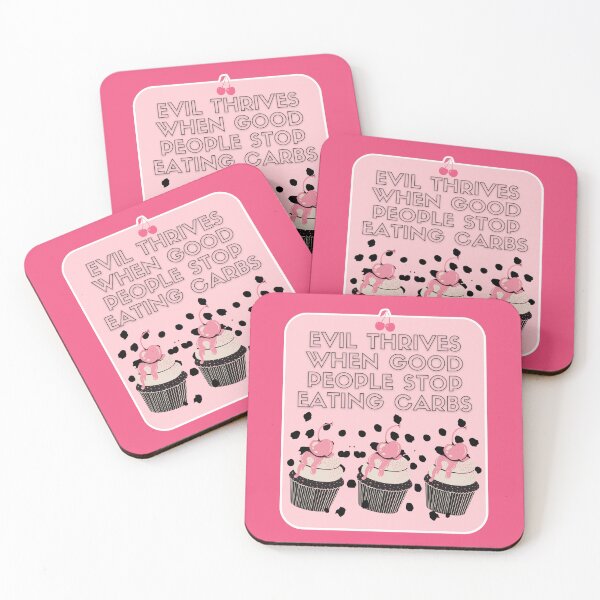 Item preview, Carbs Are Not Evil Cherry Cupcakes designed and sold by Renata Illustrata.