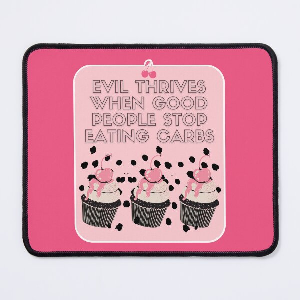 Item preview, Carbs Are Not Evil Cherry Cupcakes designed and sold by Renata Illustrata.