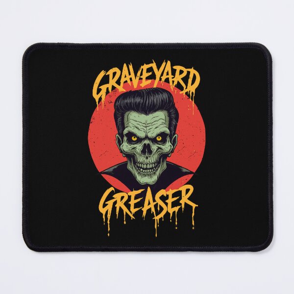 Item preview, Graveyard Greaser - 50's zombie skull designed and sold by Awake Productions.