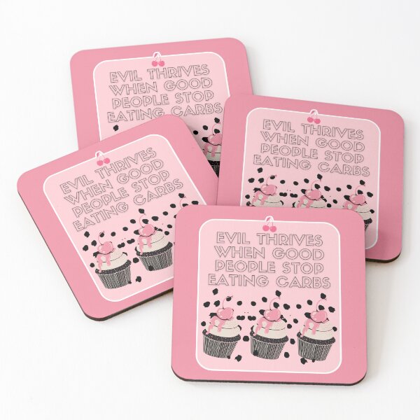 Item preview, Carbs Are Not Evil Cherry Cupcakes designed and sold by Renata Illustrata.