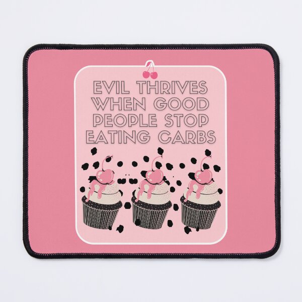 Item preview, Carbs Are Not Evil Cherry Cupcakes designed and sold by Renata Illustrata.