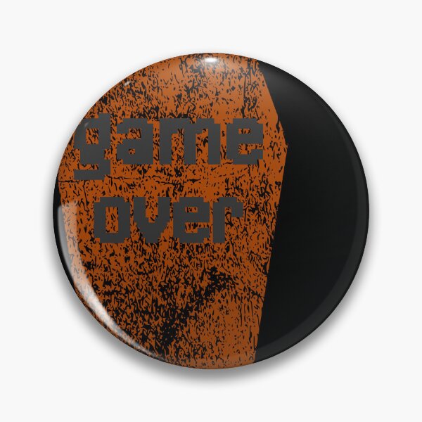 Artikelvorschau, Oranger Sarg Game Over Lustiges Halloween-Design entworfen und verkauft von ZIPsketch.