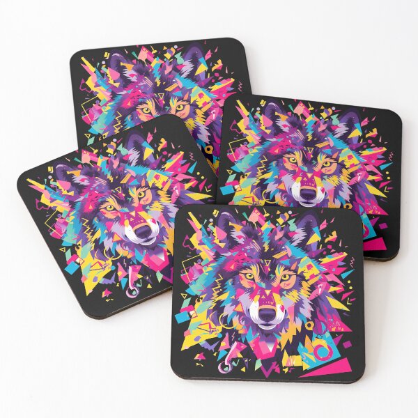 Item preview, Majestic Pop Art Alpha Wolf - Vibrant Cool designed and sold by Artsy Sharky.