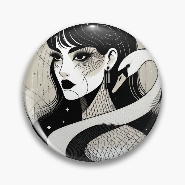 Item preview, A girl with a swan portrait - black, white and gray designed and sold by yearmoe.