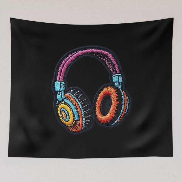 Item preview, Iron On Patches Headphones designed and sold by saloui.