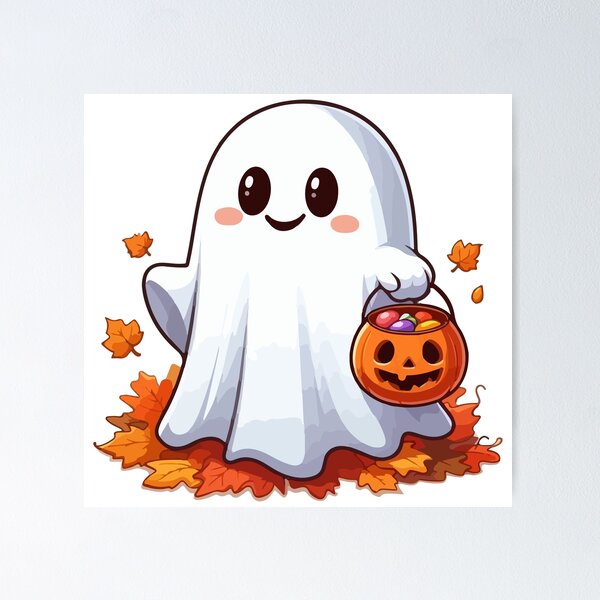 Item preview, Autumn Ghost with Candy Bucket designed and sold by -DEEWOLF-.