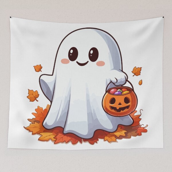 Item preview, Autumn Ghost with Candy Bucket designed and sold by -DEEWOLF-.