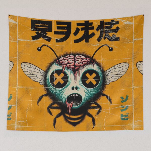 Item preview, Zombie Bee with Exposed Brain | Japanese Horror Art designed and sold by IAPICTURE.