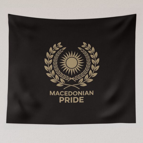 Item preview, Macedonian Pride - Laurel Wreath and Sun Emblem T-Shirt designed and sold by HOMEDESIGNPRINT.