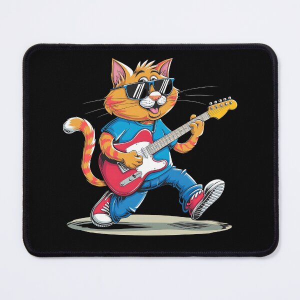 Item preview, Funny Cat Wearing Sunglasses Playing Bass Guitar Cat Owner designed and sold by SlocifieShop.