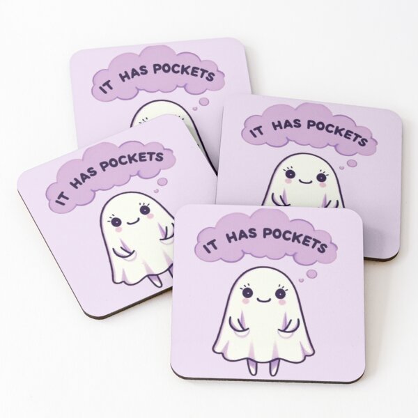 Item preview, It Has Pocket - Spooky Cute Ghost designed and sold by Fictio ⭐​⭐​⭐​⭐​⭐​.