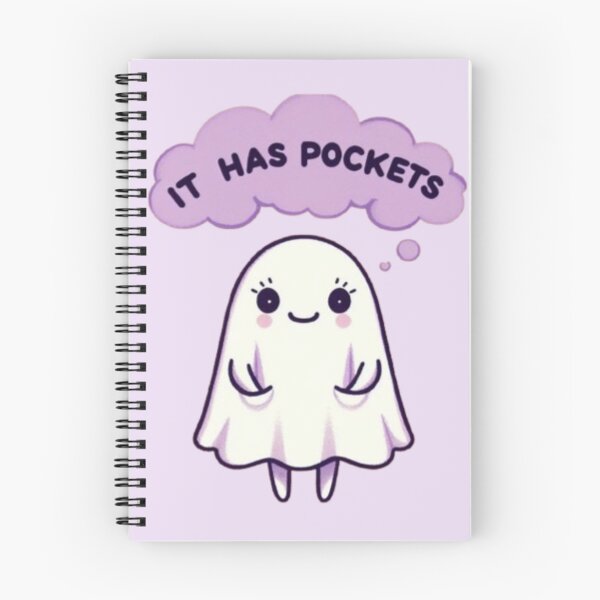 Item preview, It Has Pocket - Spooky Cute Ghost designed and sold by Fictio ⭐​⭐​⭐​⭐​⭐​.