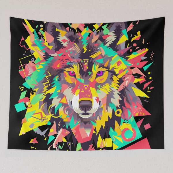 Item preview, Majestic Pop Art Alpha Wolf - Vibrant Warm designed and sold by Artsy Sharky.