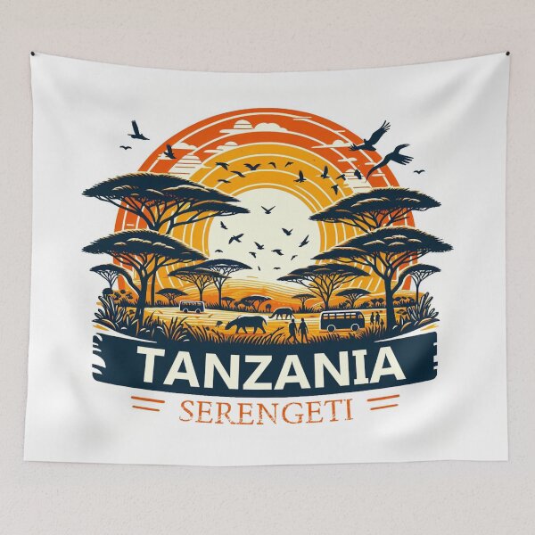Item preview, Serengeti art designed and sold by AfrikaWonders.